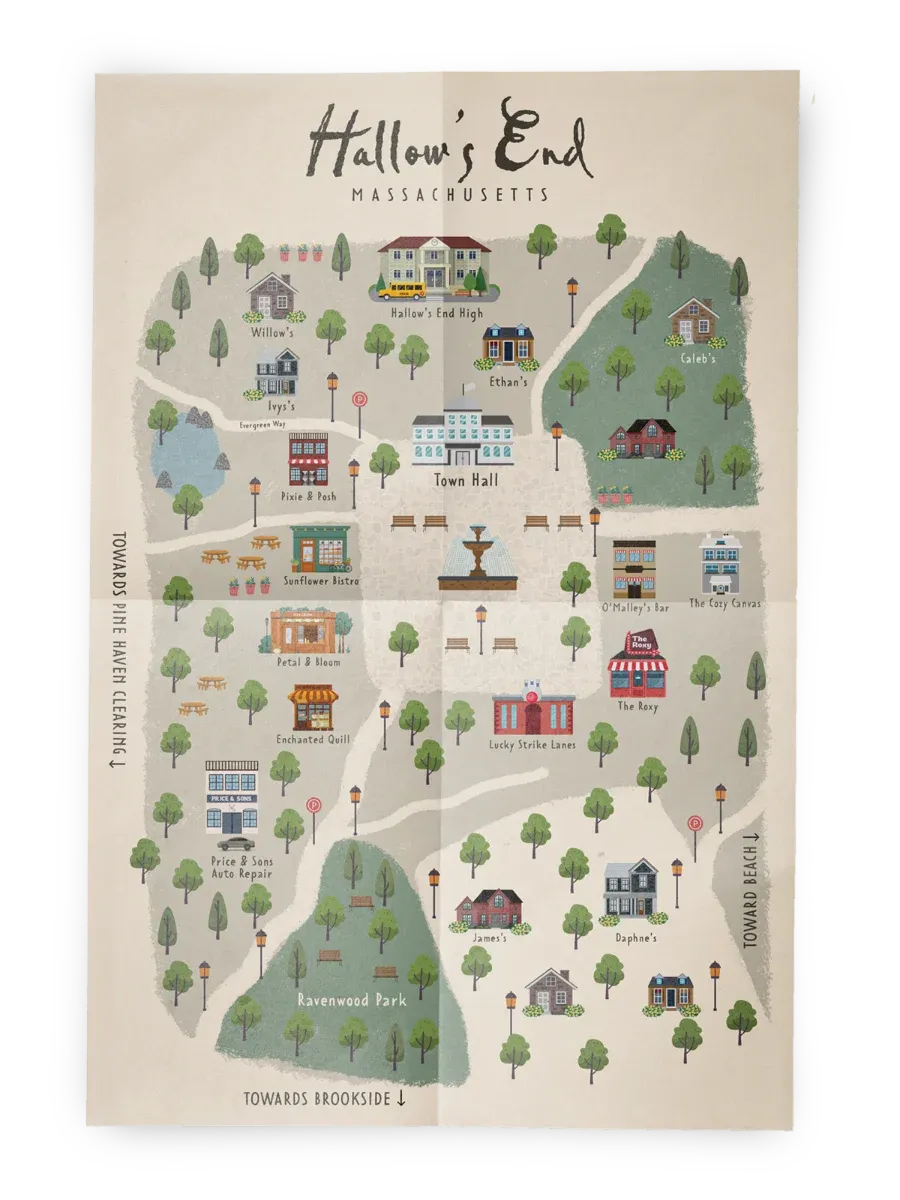 Illustrated map of Hallow's End